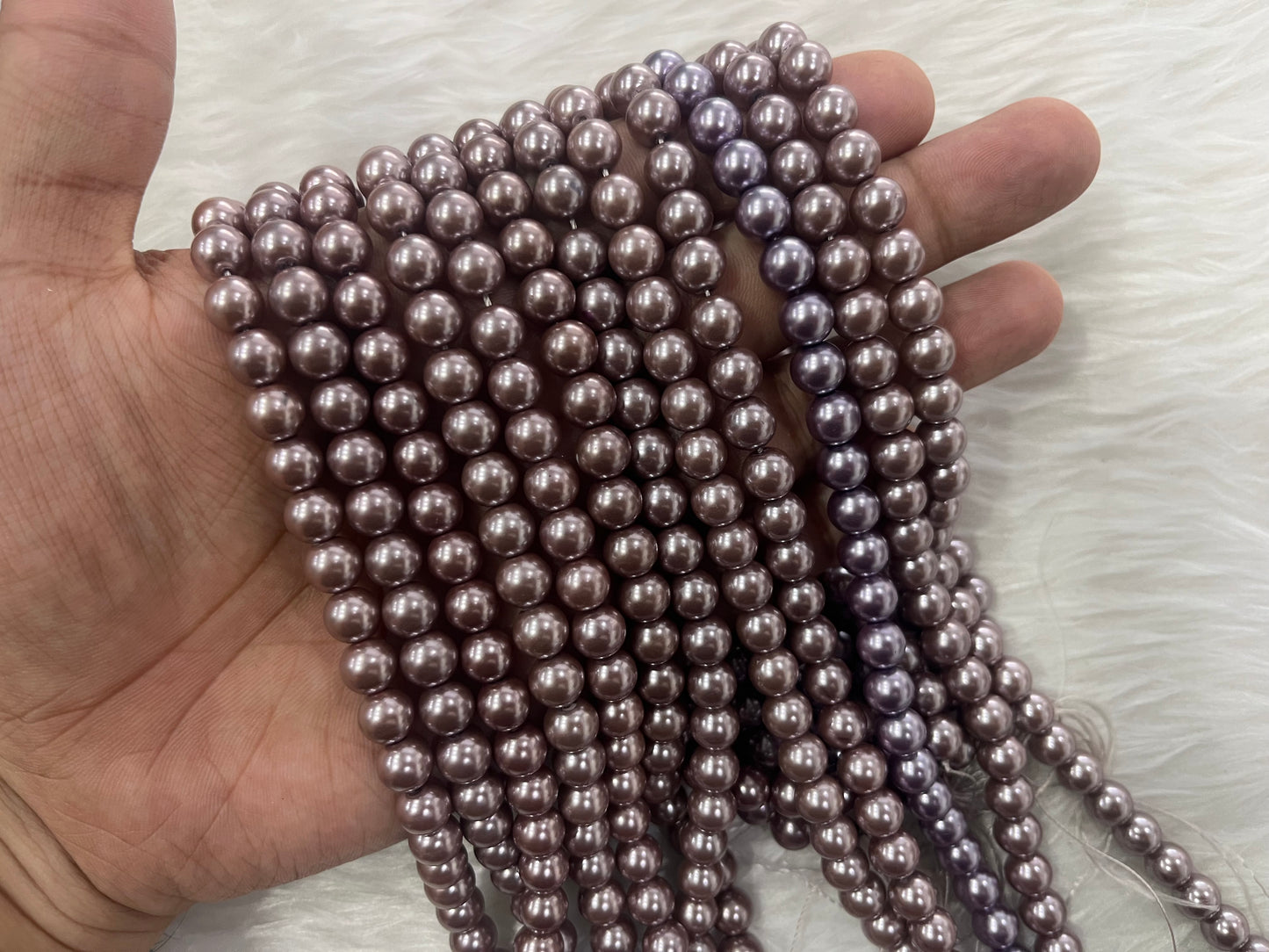 Shell Pearls (8 mm) (Single & Shaded Colours)
