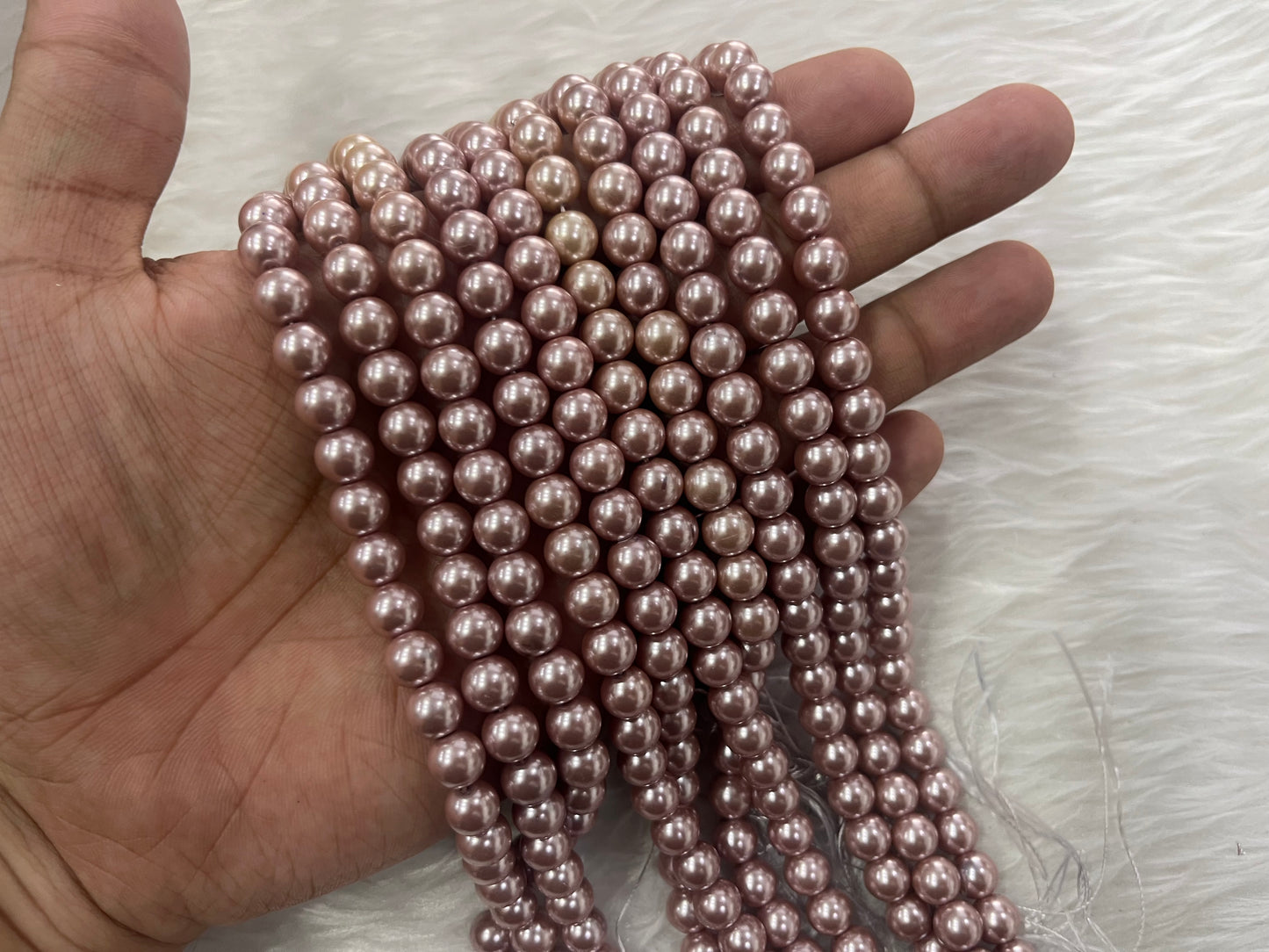 Shell Pearls (8 mm) (Single & Shaded Colours)