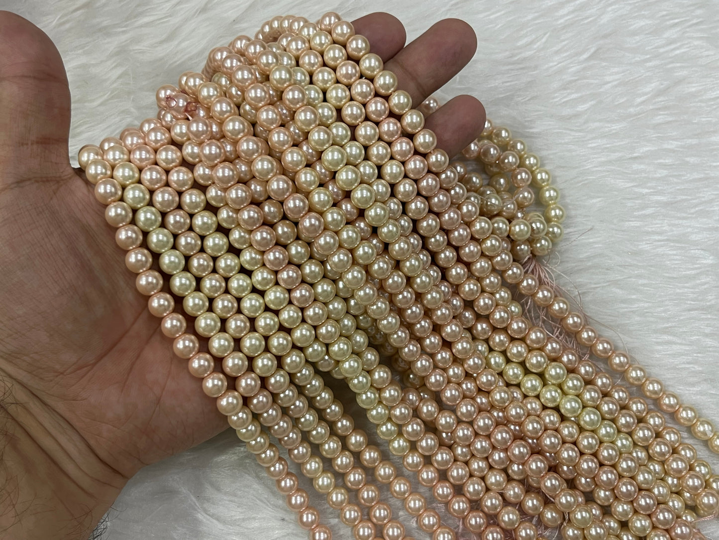 Shell Pearls (8 mm) (Single & Shaded Colours)