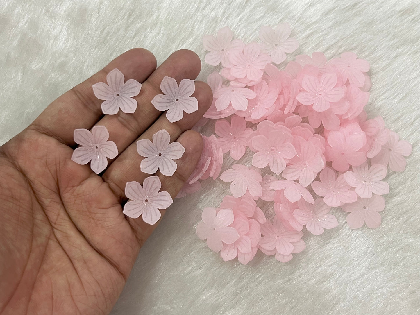 Acrylic Flowers (50 grams) (Pink)