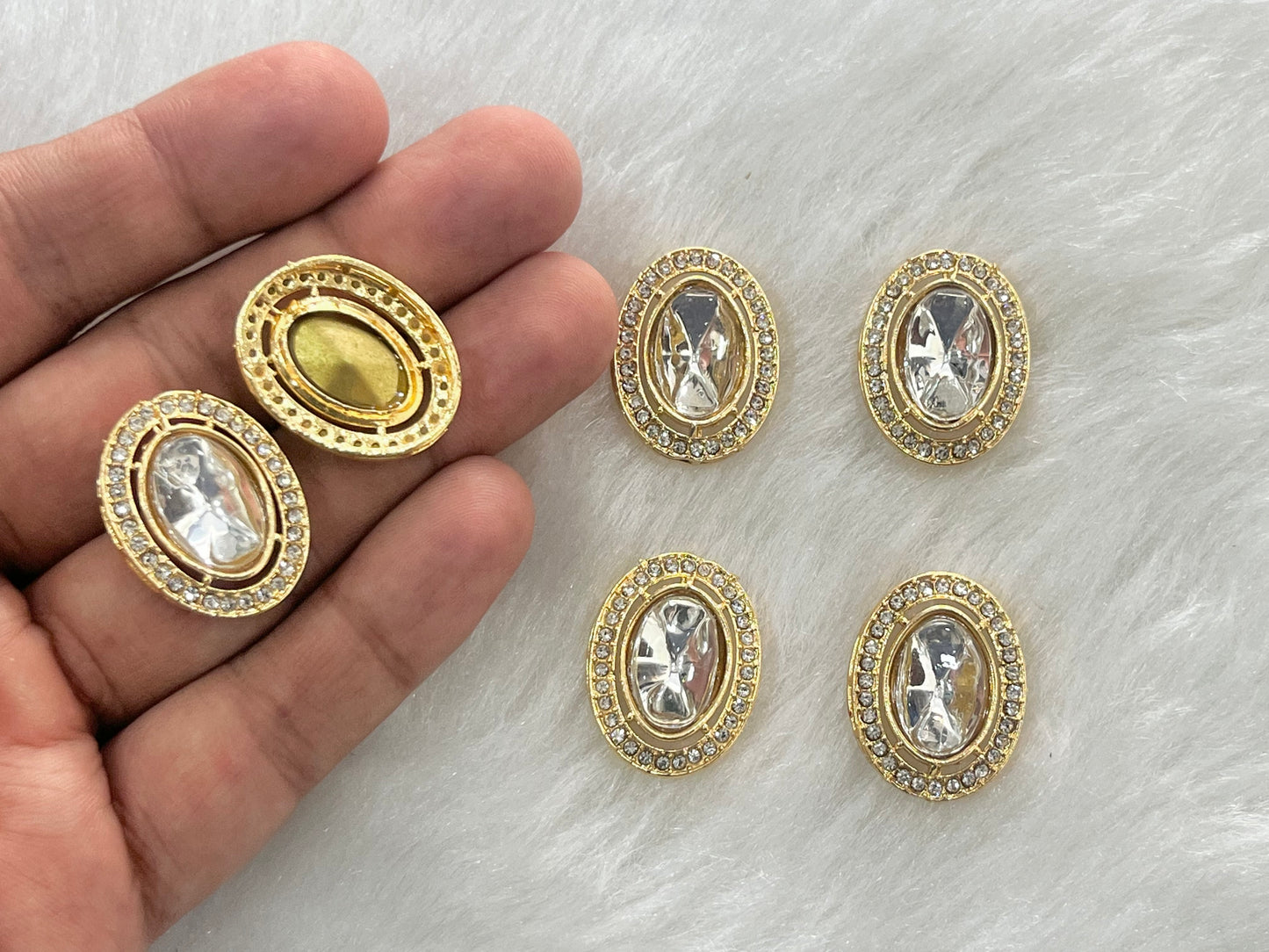 Polki Kundan (25-30 mm) (AGMK109) (6 Pcs)