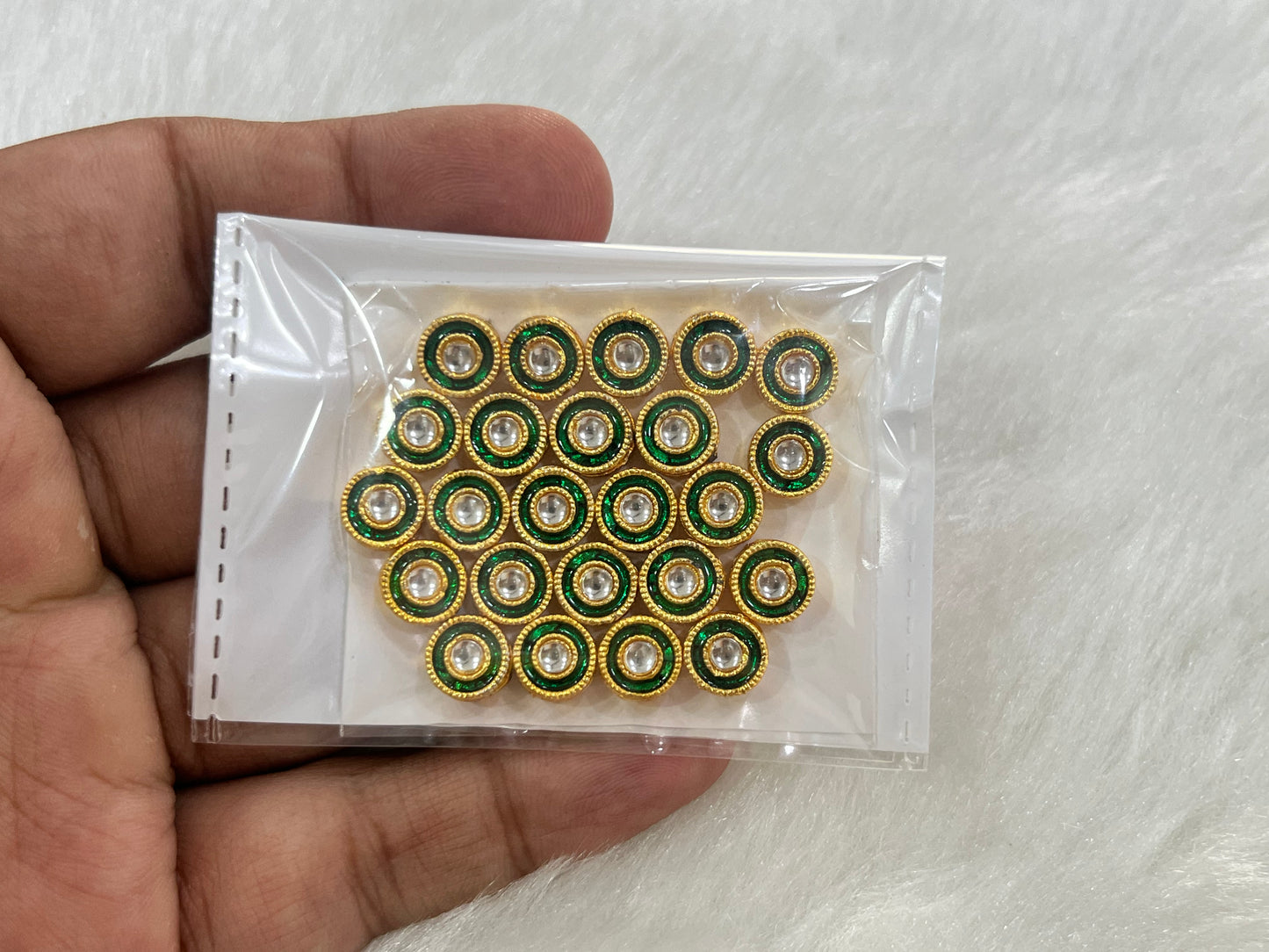 Meenakari Kundan (Koba) (10 mm) (AGMK101)(24 Pcs)