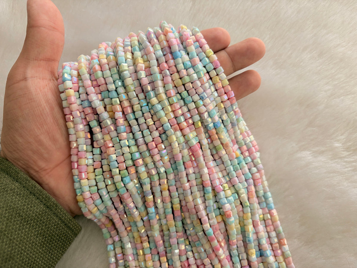 Fancy Crystal Beads (4x4 mm)(100 Beads)