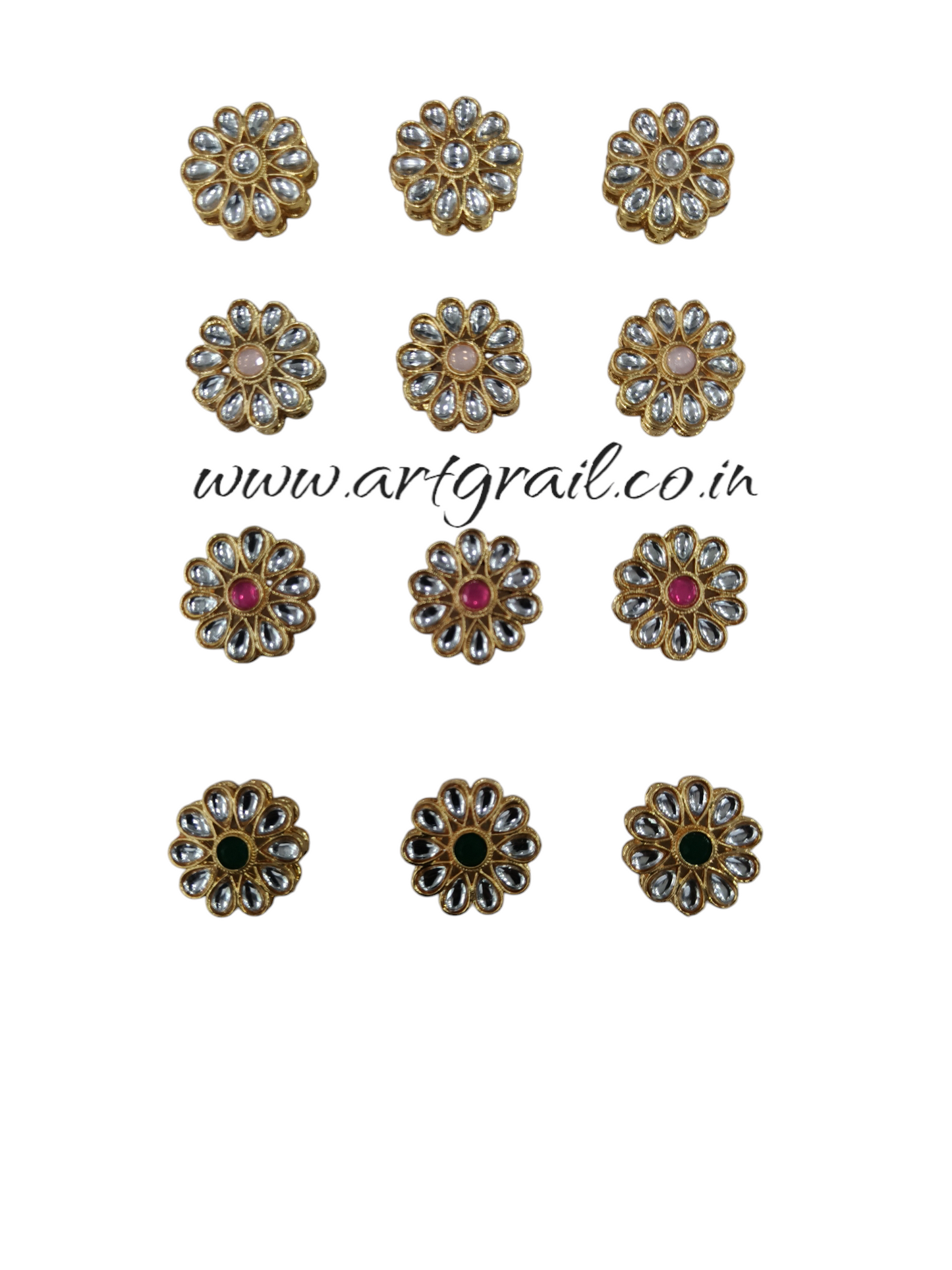 Meenakari Kundan (19 mm) (AGMK69)