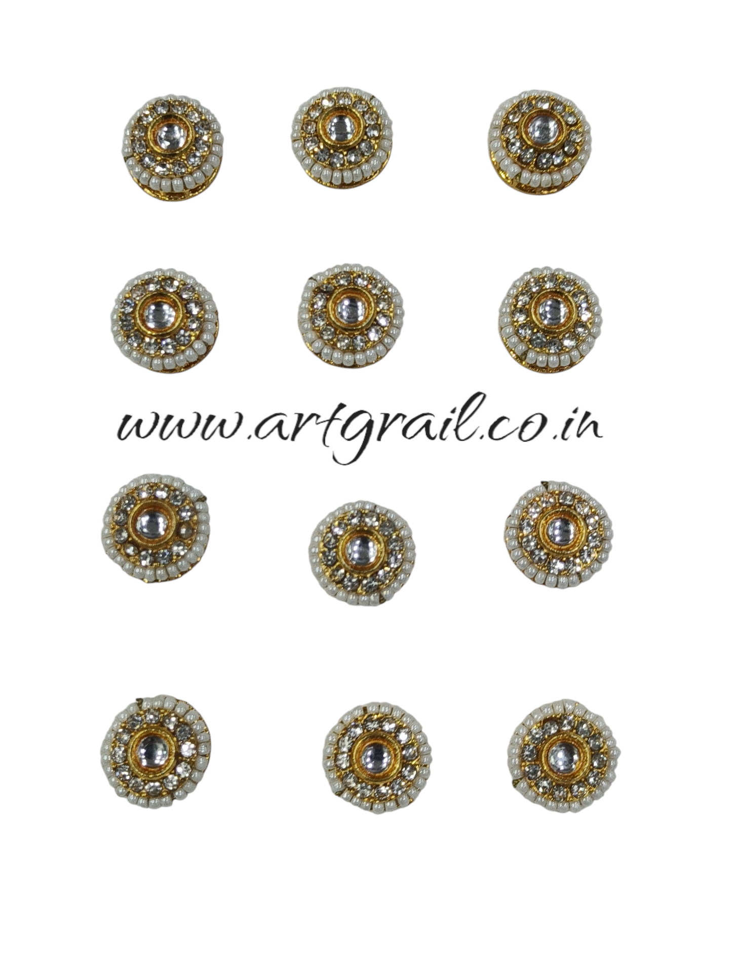 Meenakari Kundan (14 mm) (AGMK81)