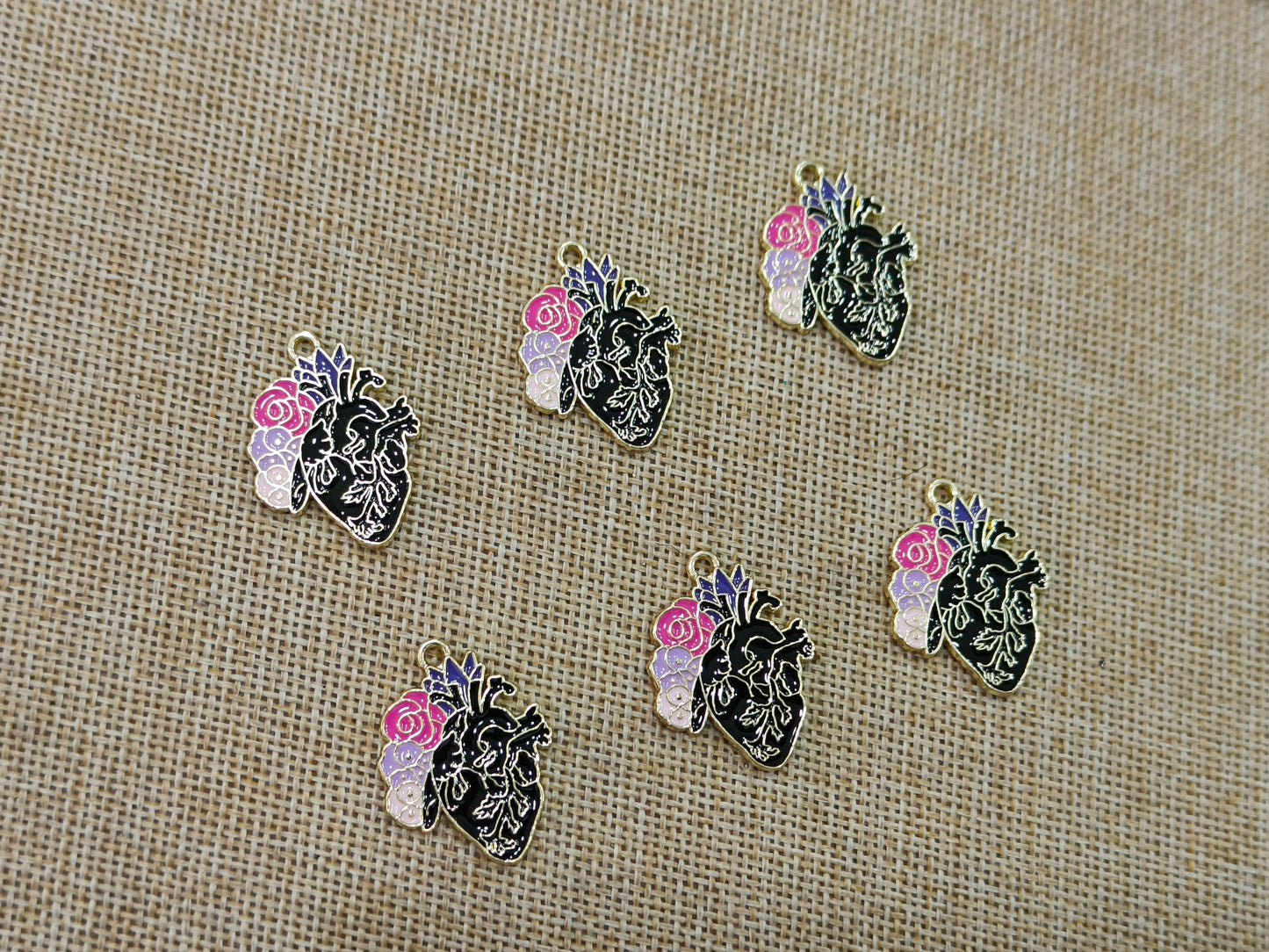 Enamel Charms (AGWS81) (25 mm) (5 Pcs)