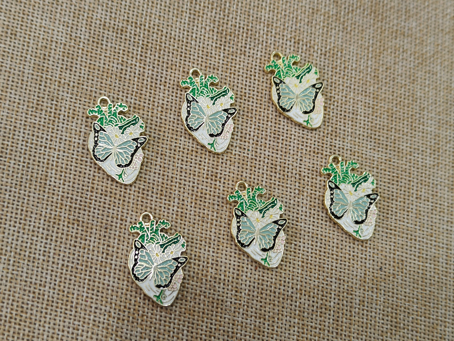 Enamel Charms (AGWS82) (25 mm) (5 Pcs)