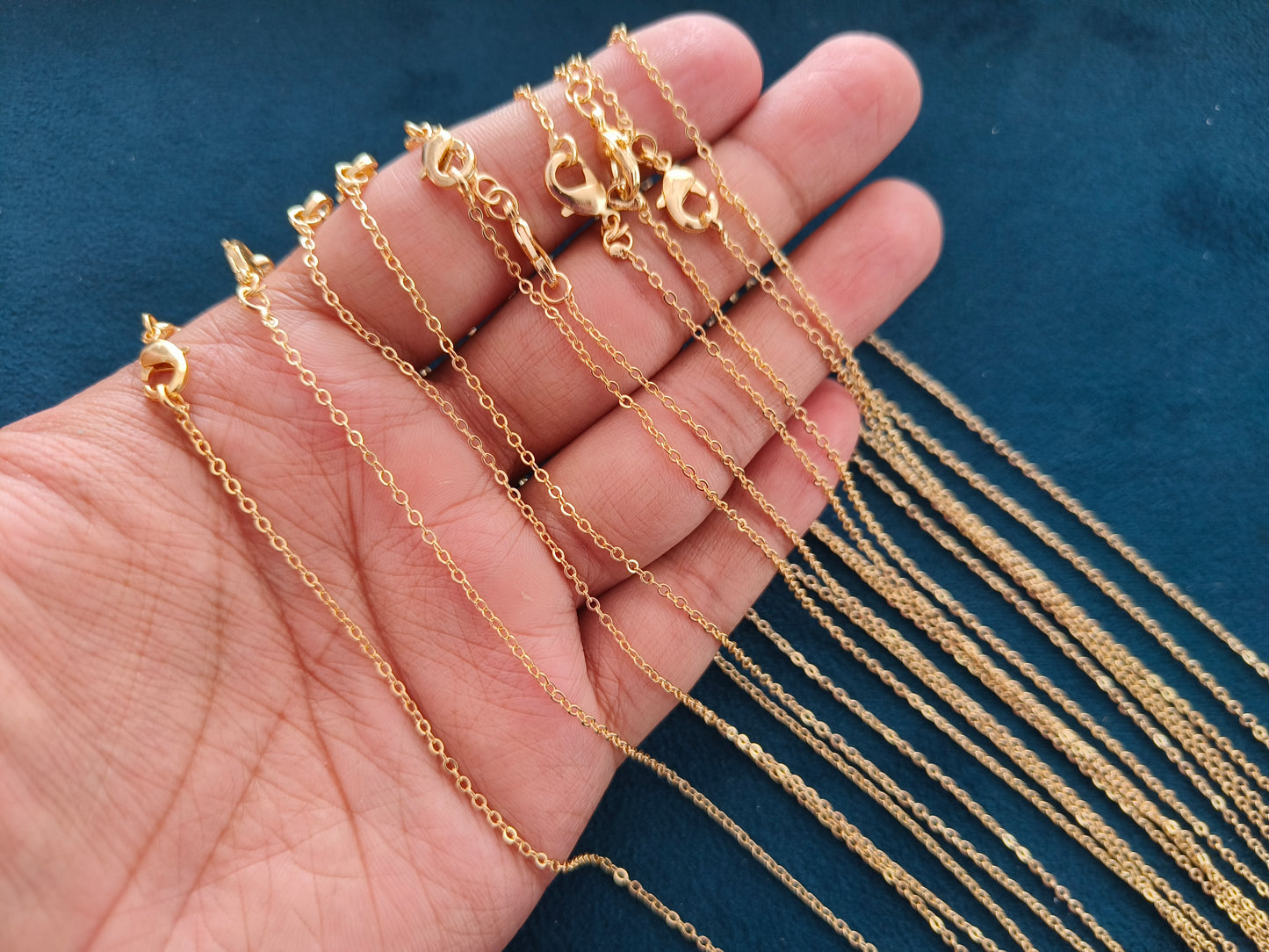 Readymade Chains (1 mm) (Without Extension) (10 Pcs)