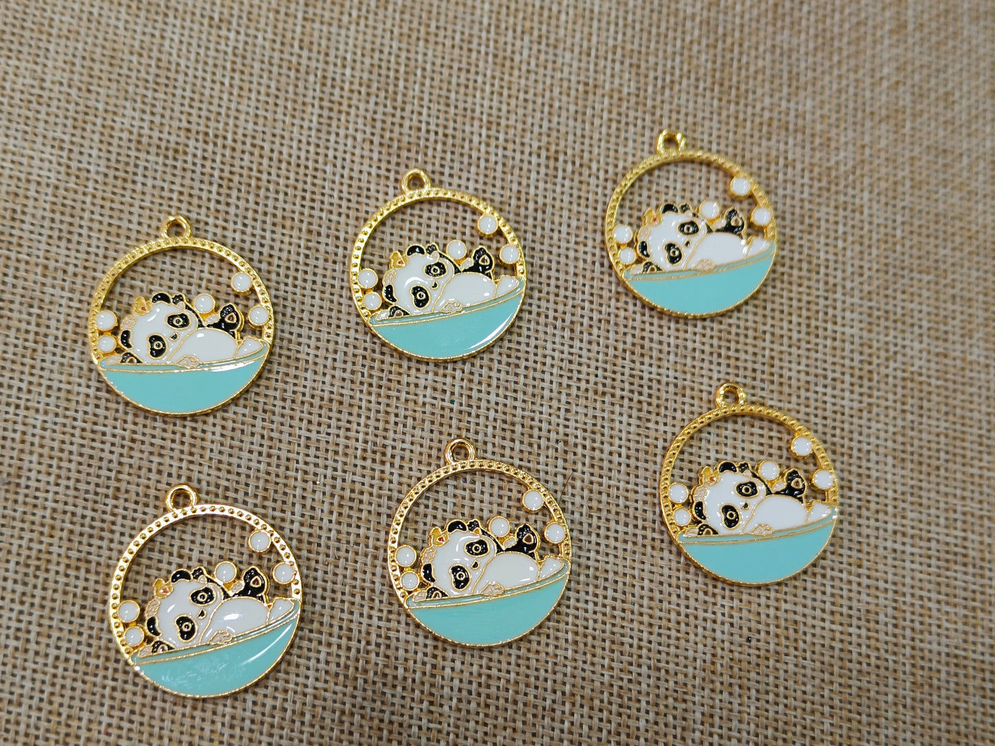Enamel Charms (AGWS77) (25 mm) (5 Pcs)