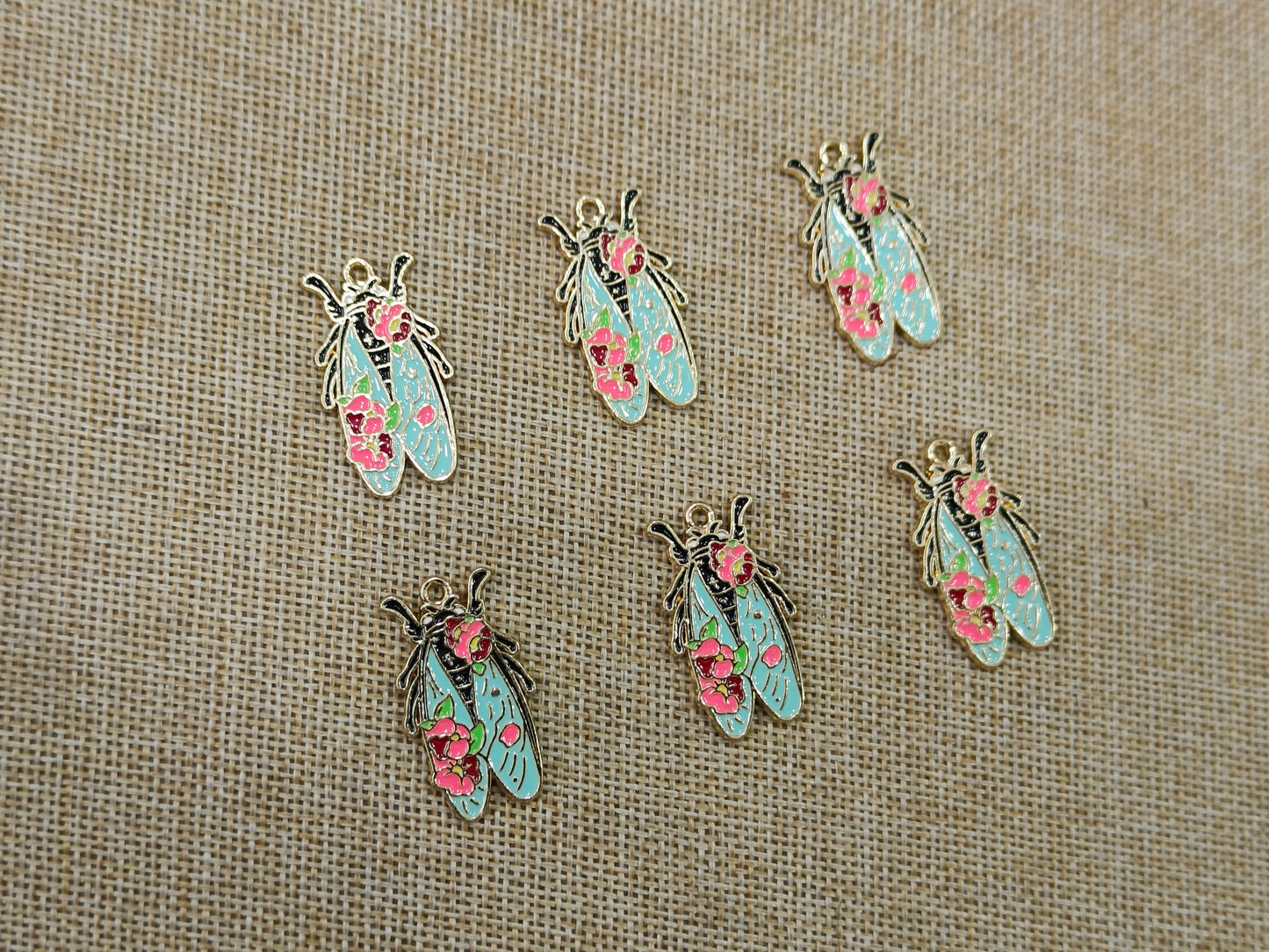 Enamel Charms (AGWS91) (30 mm) (5 Pcs)