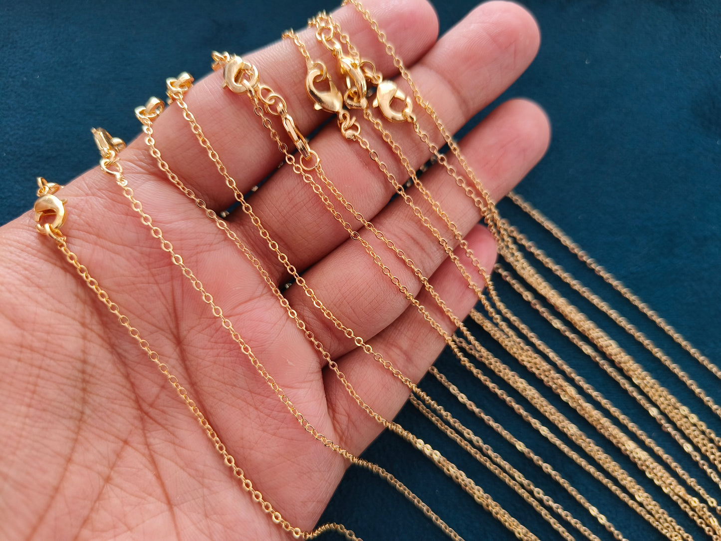 Readymade Chains (1 mm) (Without Extension) (10 Pcs)
