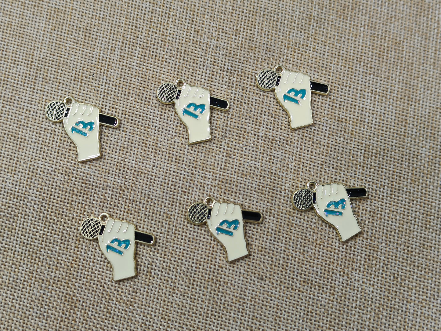 Enamel Charms (AGWS115) (25 mm) (5 Pcs)