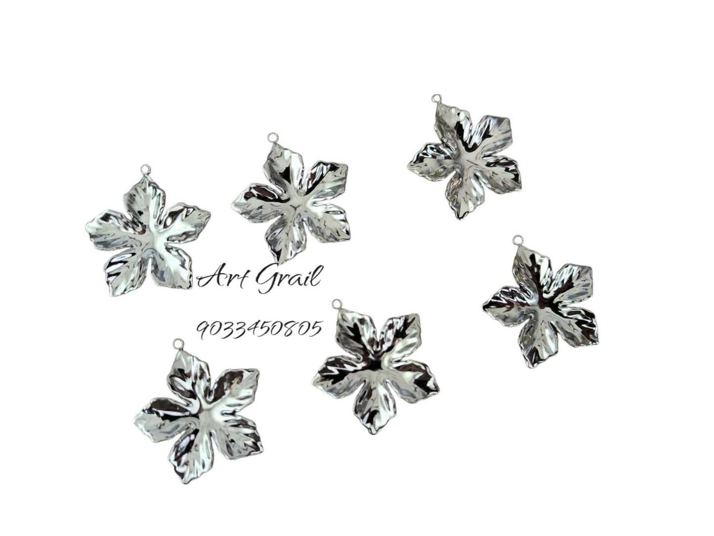 Stainless Steel Charms (AGWS130) (45 mm) (5 Pcs)