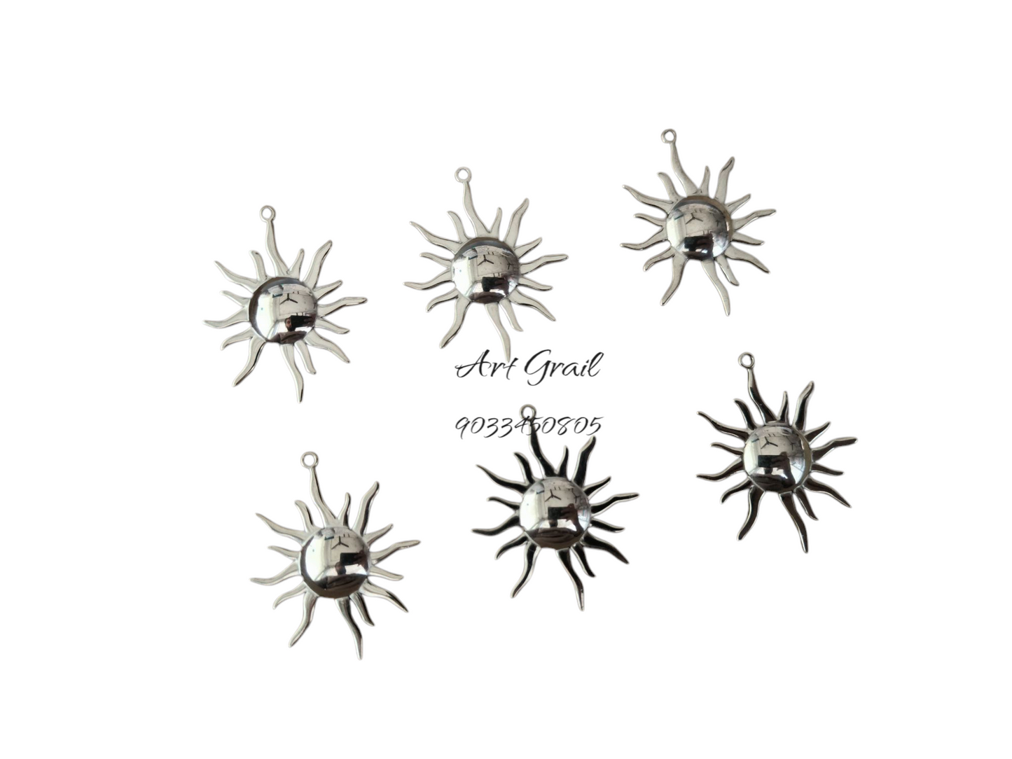 Stainless Steel Charms (AGWS128) (45 mm) (5 Pcs)