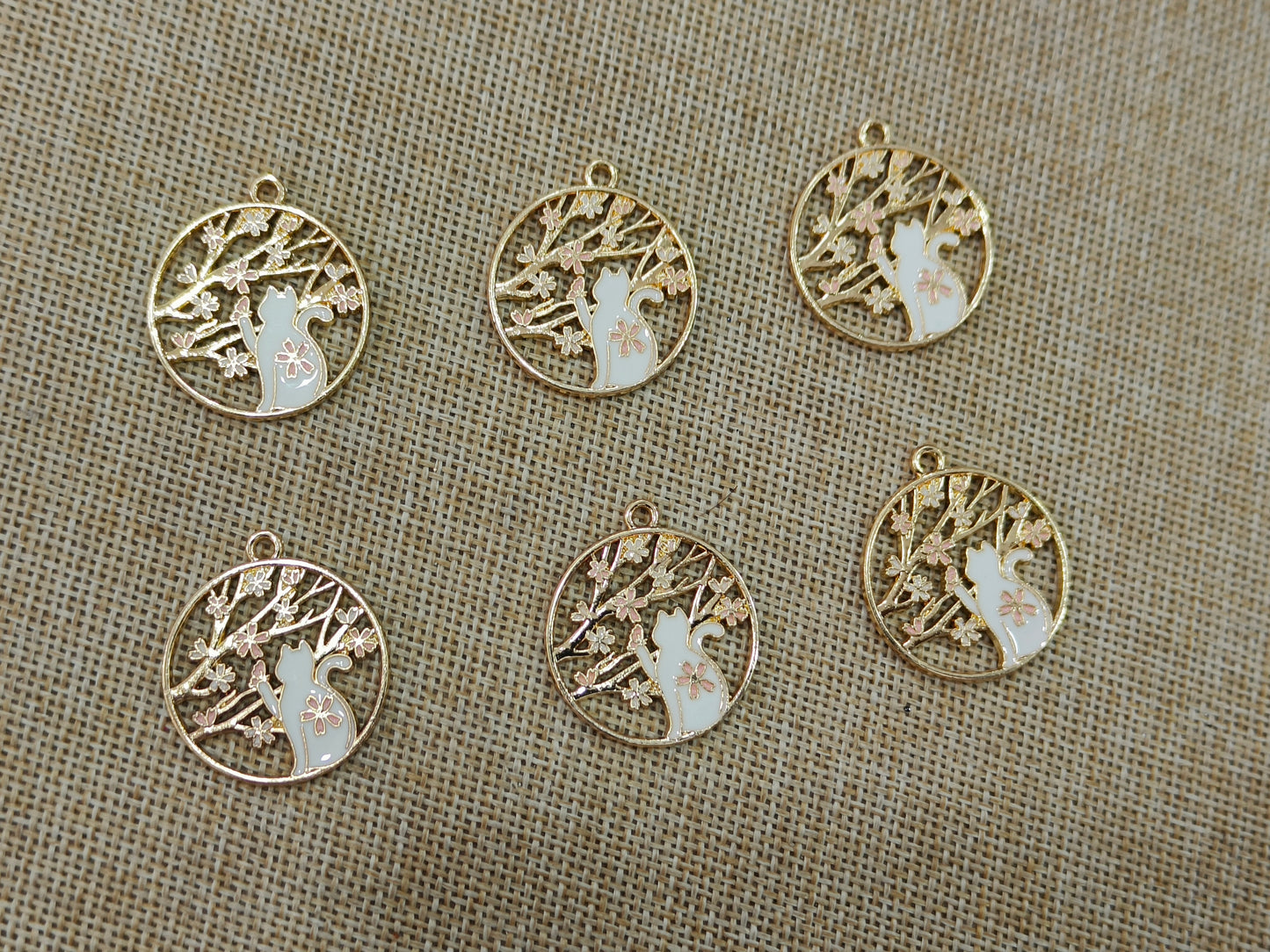 Enamel Charms (AGWS78) (25 mm) (5 Pcs)