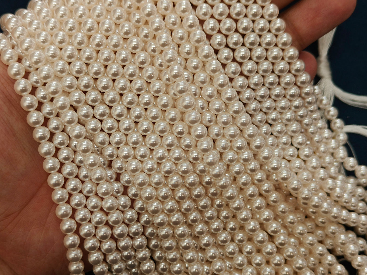 Cubic Zirconia Pearls (Cream)
