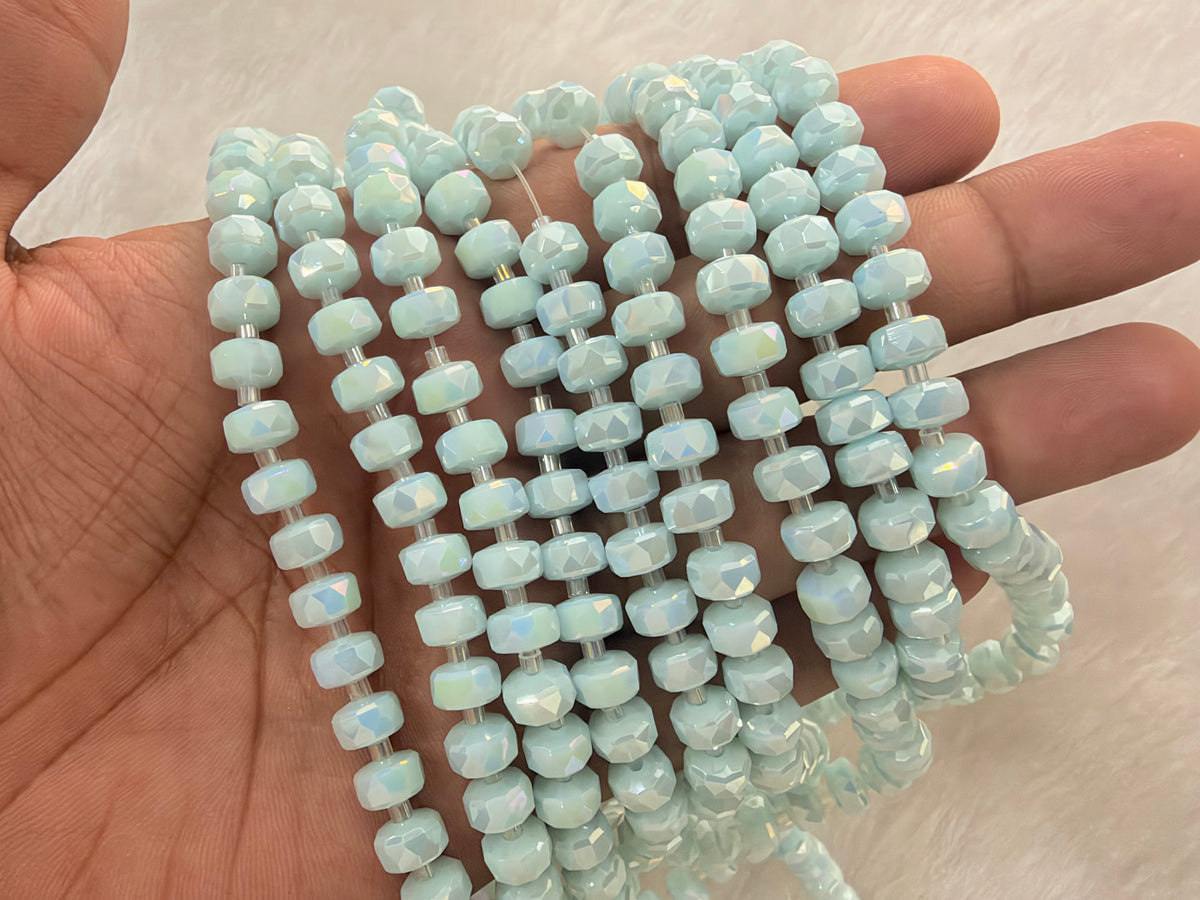 Fancy Crystal Beads (8 mm)(38 Beads)