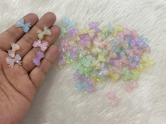 Acrylic Flowers (50 grams) (Pink) (Multicolour Bows)