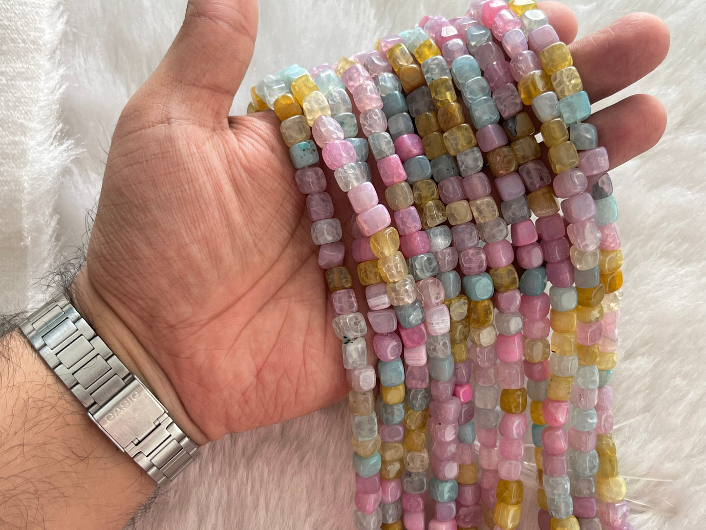 Brazilian Agate Beads (8x8 mm)