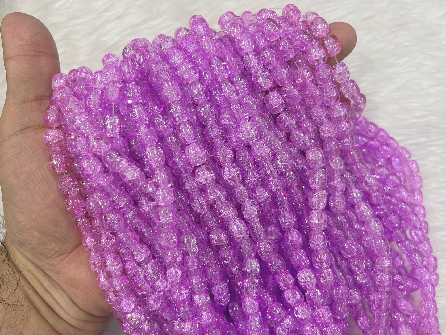 Cylindrical Crackle Beads (8x10 mm)