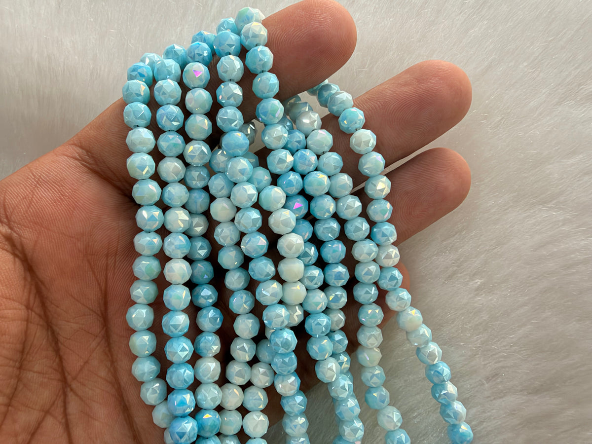 Fancy Crystal Beads (6 mm)(90 Beads)
