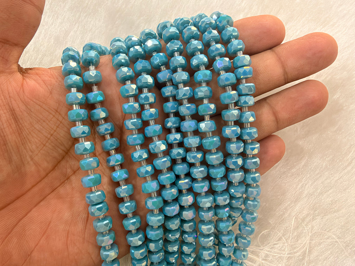 Fancy Crystal Beads (8 mm)(38 Beads)