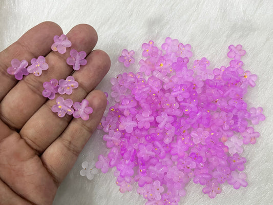 Frosted Flower Beads (50 grams) (13 mm)
