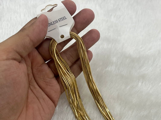 Stainless Steel Chains (Silver) (Pack of 10) (No. 8)