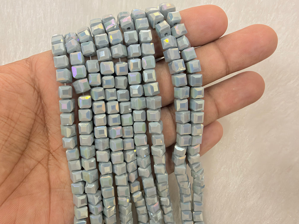 Fancy Crystal Beads (6x6 mm)(49 Beads)