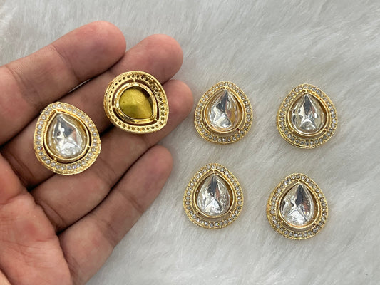 Polki Kundan (25-30 mm) (AGMK109) (6 Pcs)