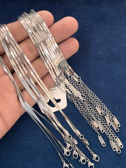 Stainless Steel Chains (Silver) (Pack of 10) (No. 6)