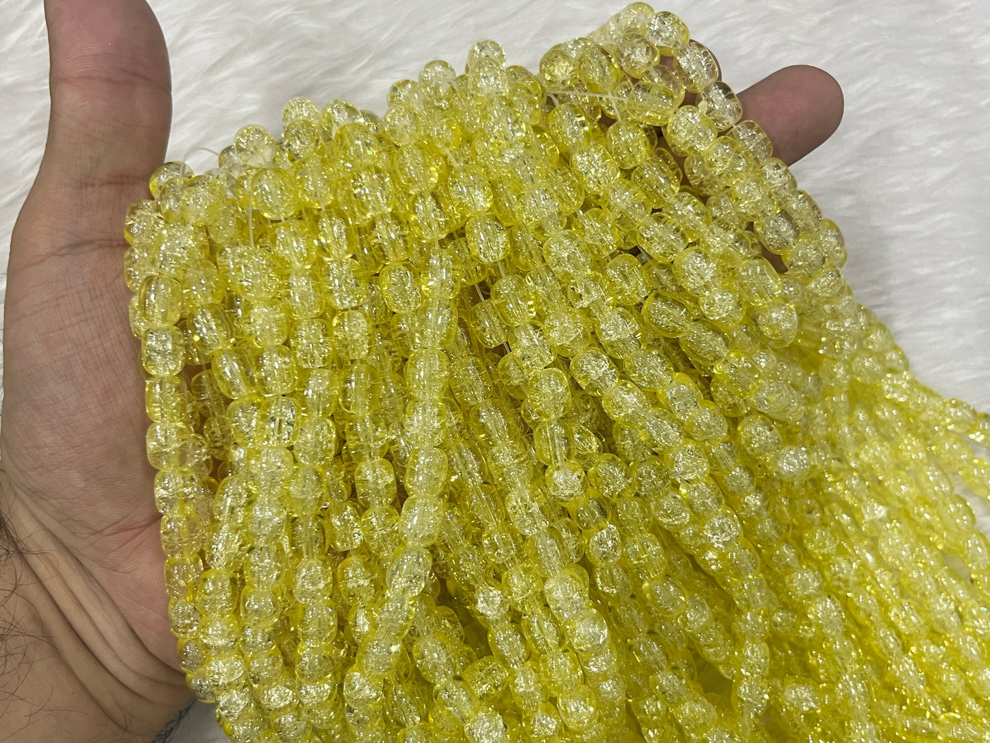 Cylindrical Crackle Beads (8x10 mm)