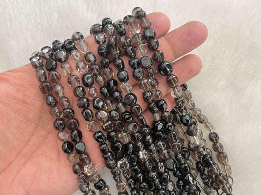 Semi-Precious Uncut Oval Beads (5x6 mm)