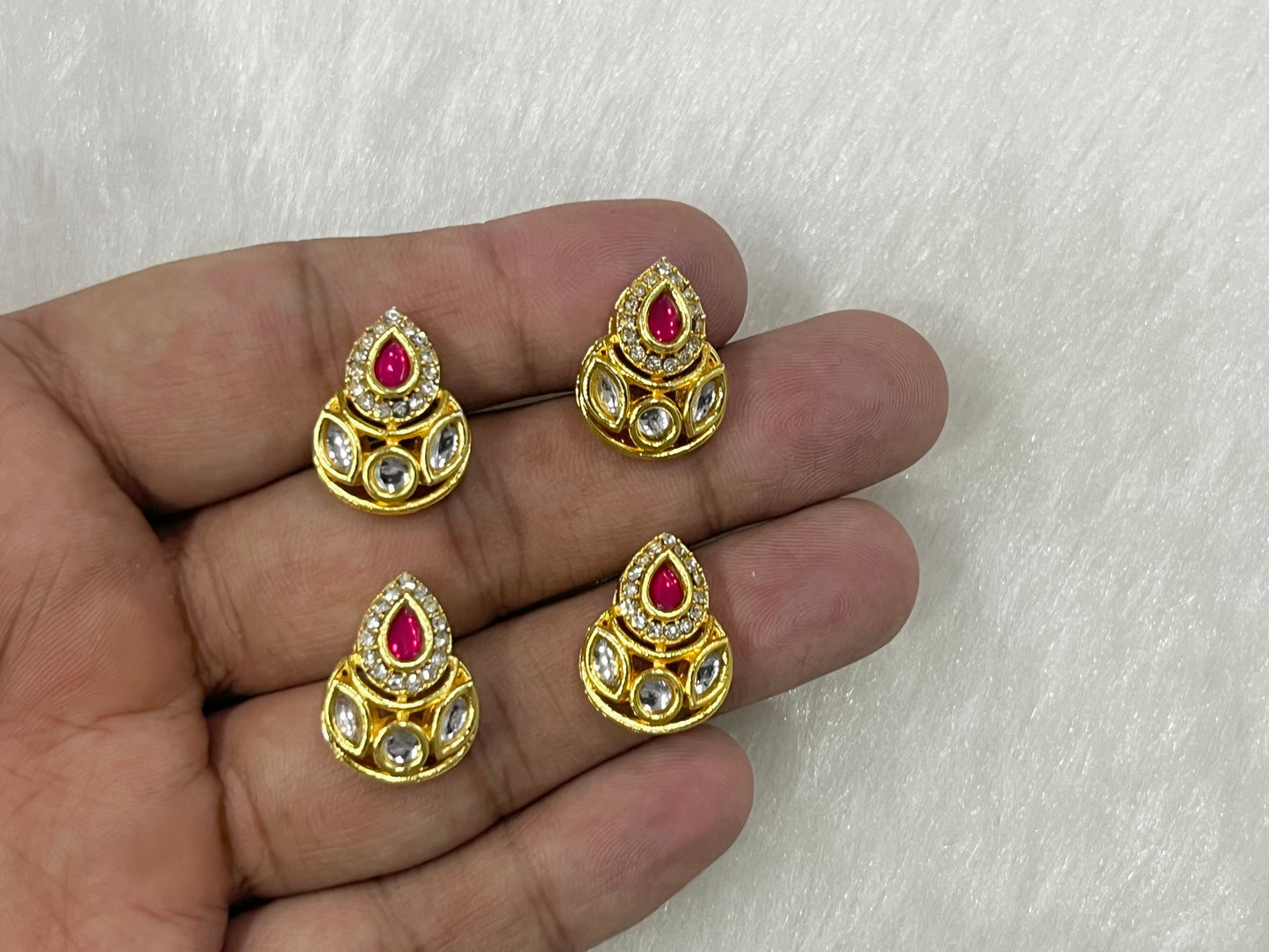 Meenakari Kundan (AGMK133)(10 mm)(12 Pcs)