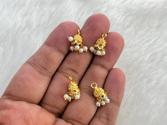 Golden Jhumkas (AGMK127)(14 mm)(1 Pair)