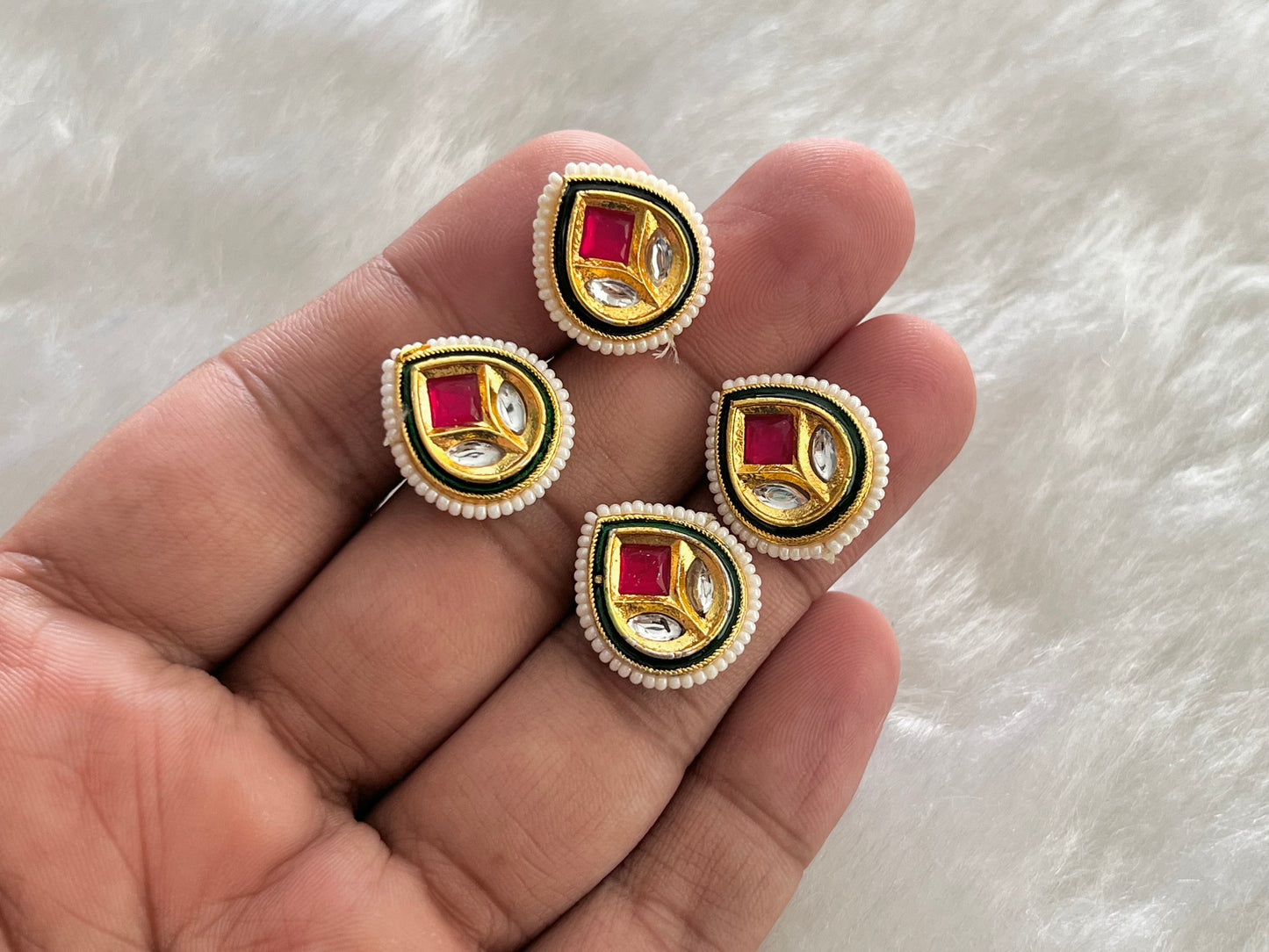 Meenakari Kundan (AGMK123)(22 mm)(12 Pcs)