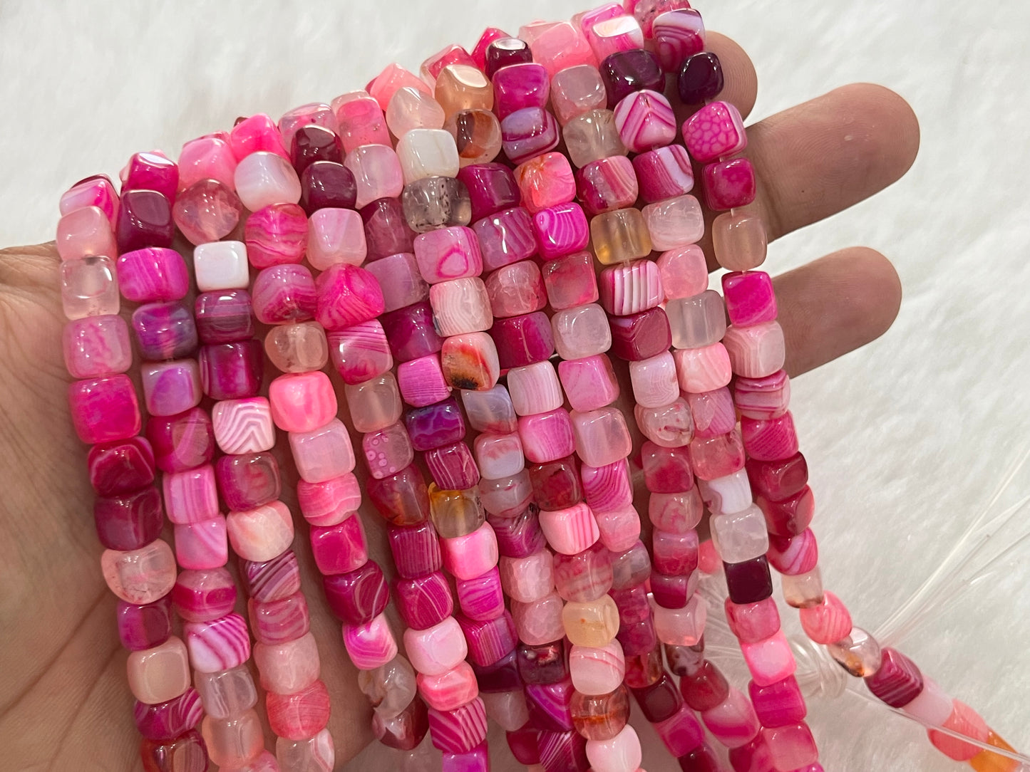 Brazilian Agate Beads (8x8 mm)