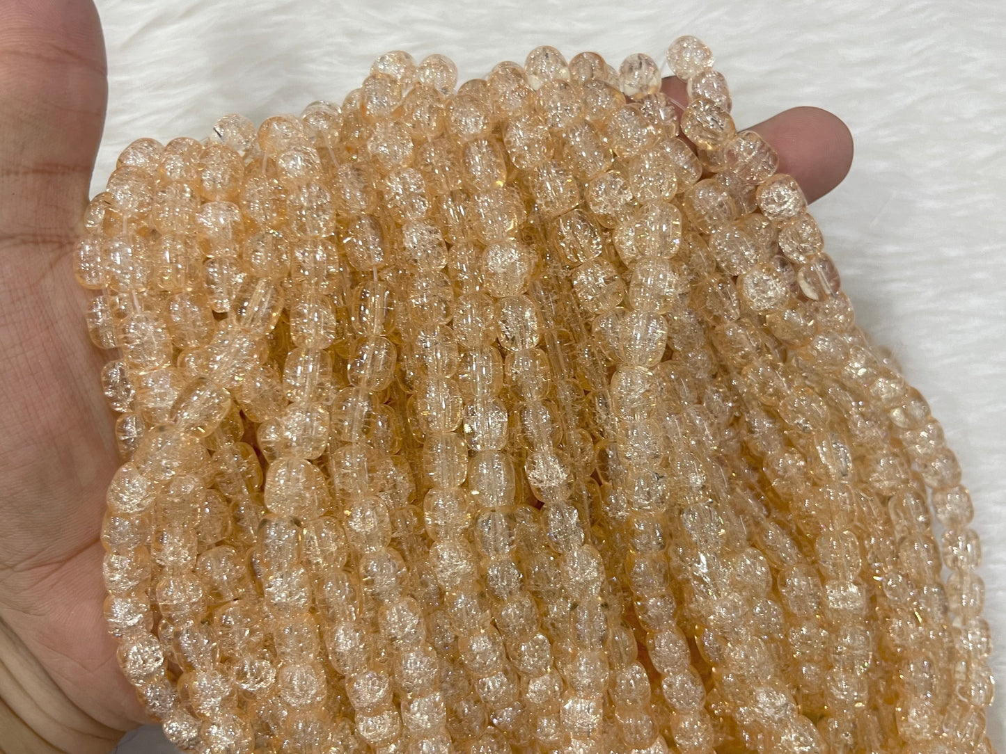 Cylindrical Crackle Beads (8x10 mm)