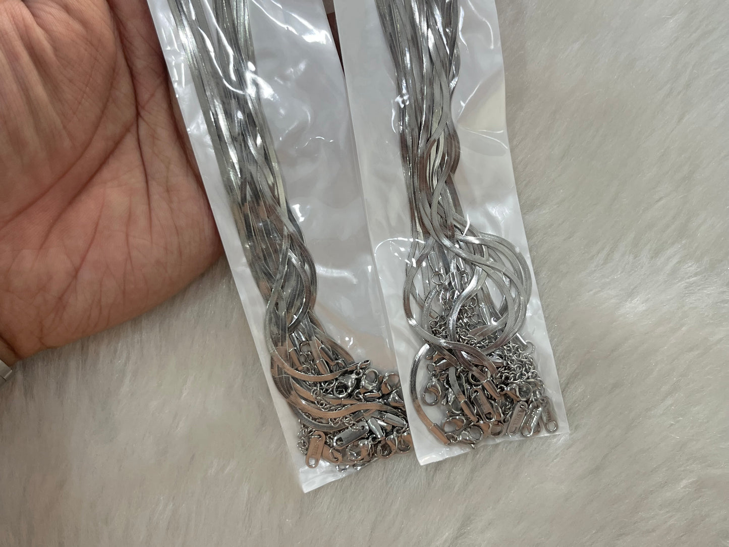Stainless Steel Chains (Silver) (Pack of 10) (No. 6)