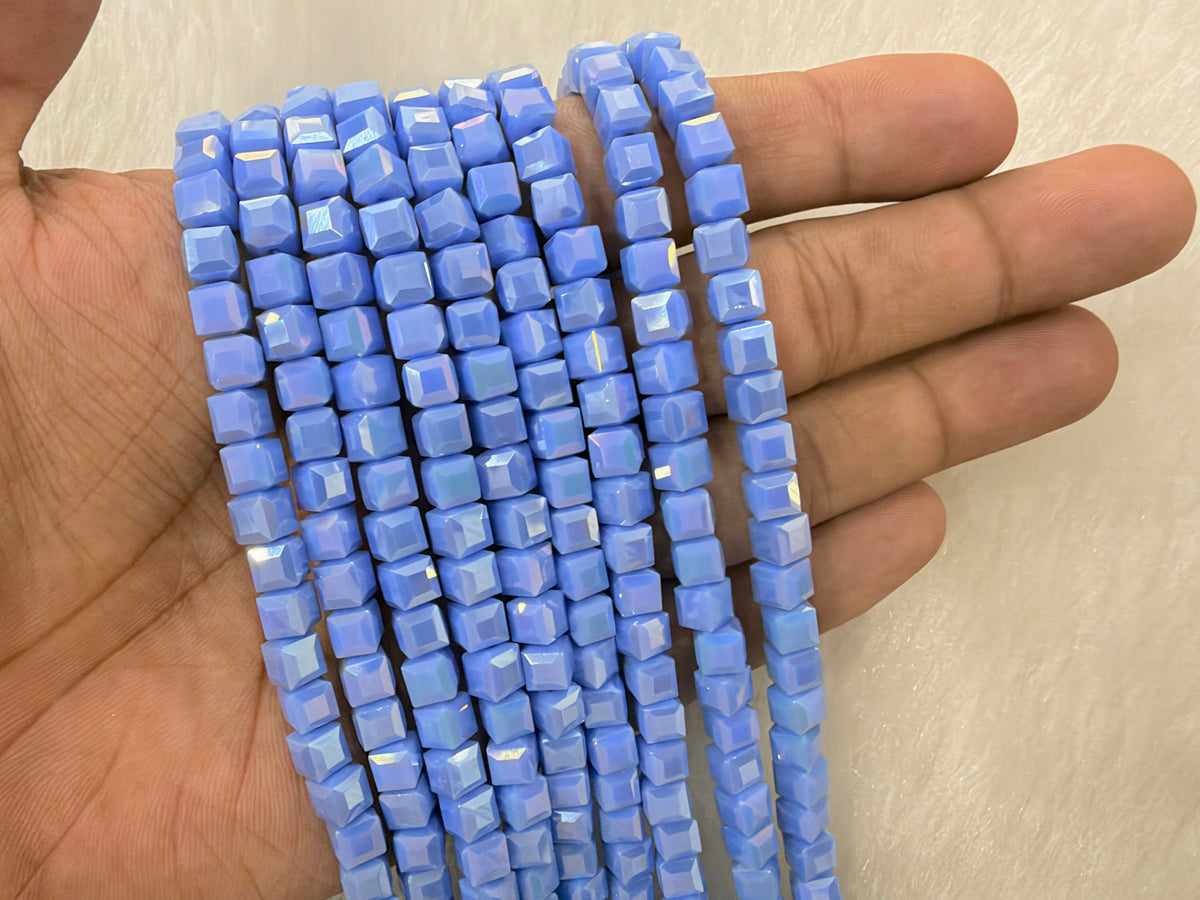 Fancy Crystal Beads (6x6 mm)(49 Beads)