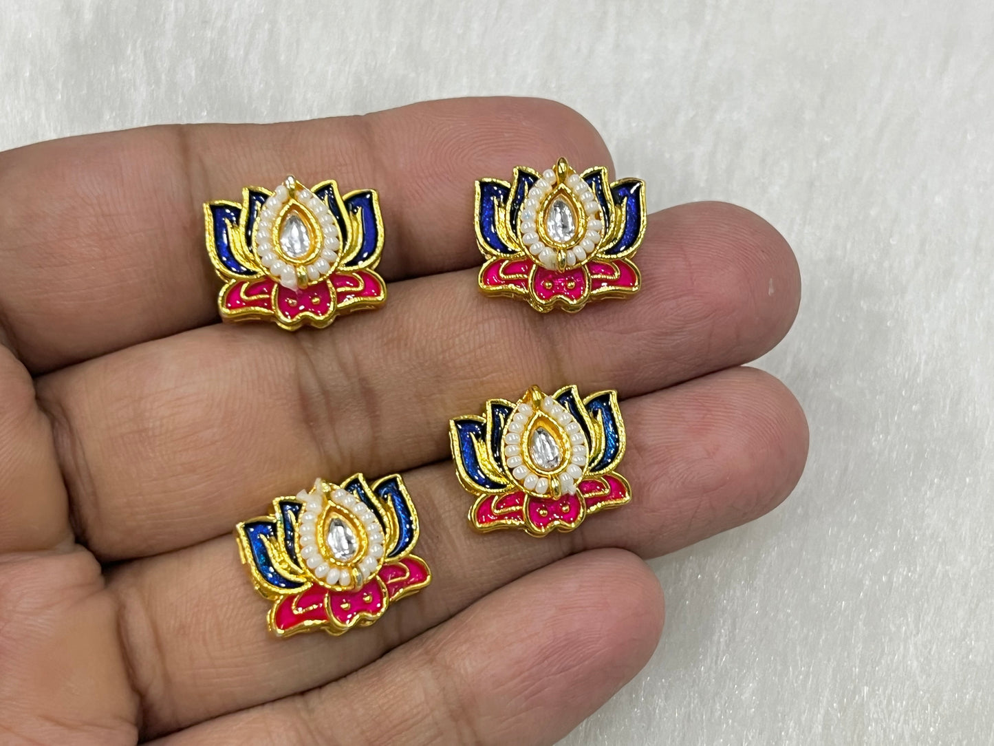 Meenakari Kundan (AGMK137)(19 mm)(12 Pcs)