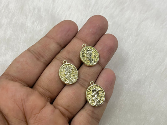 Oval Charms (AGWS256) (5 Pcs)(28 mm)