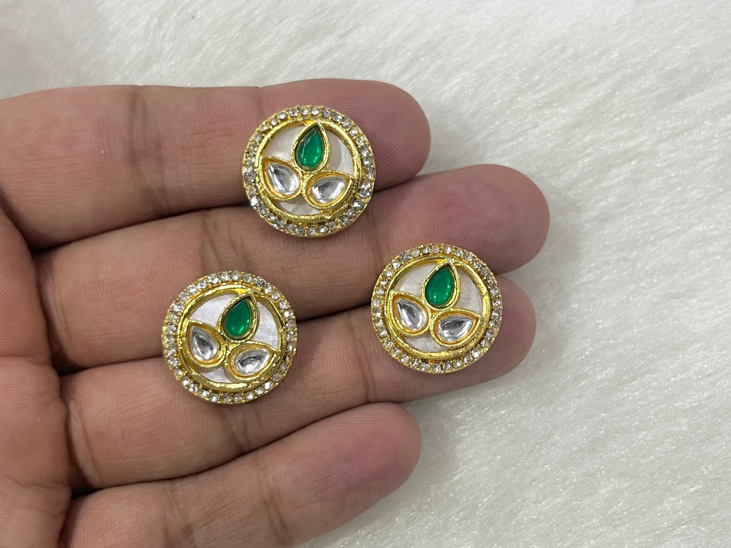 Meenakari Kundan (AGMK127)(20 mm)(6 Pcs)