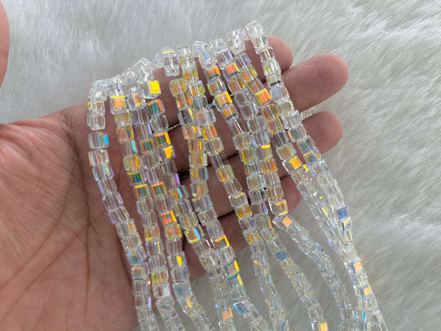 Fancy Beads (Square) (98 Pcs) (4x4 mm)