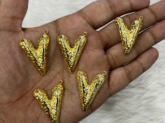 Stainless Steel Charms (AGWS139) (35 mm) (Single Piece)
