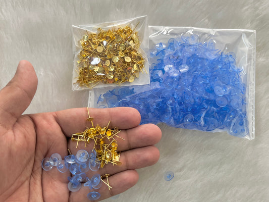 Earing Post Studs With Stoppers | (5 mm) (1000 Pieces)