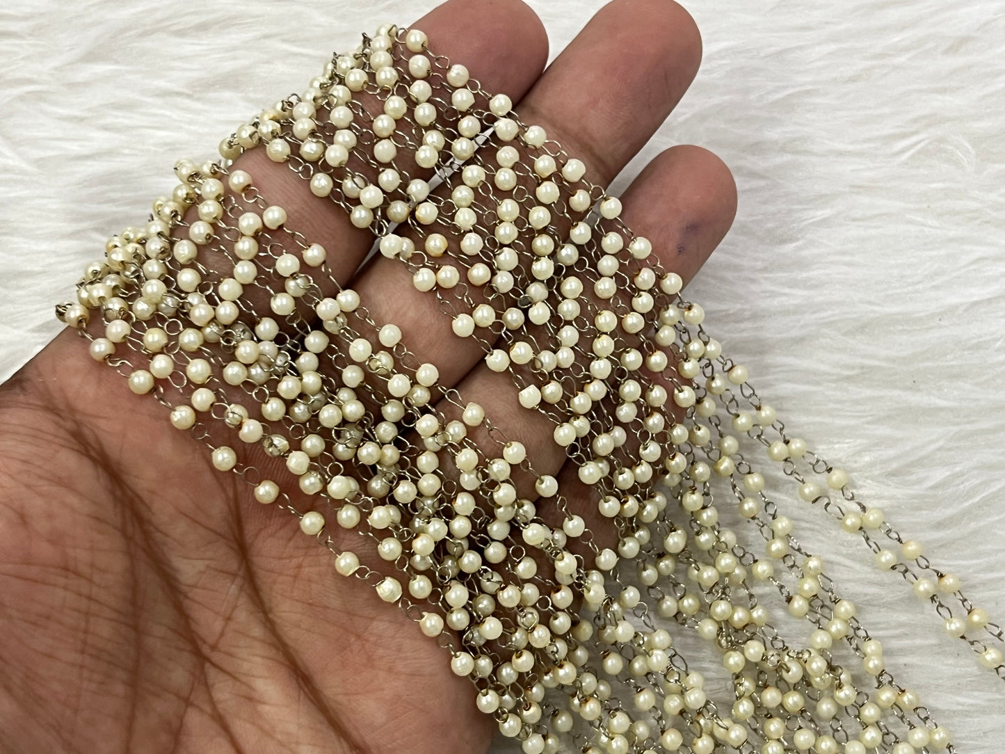 Regular Pearl Link Chains (5 Mtr Bunch)(3 mm)