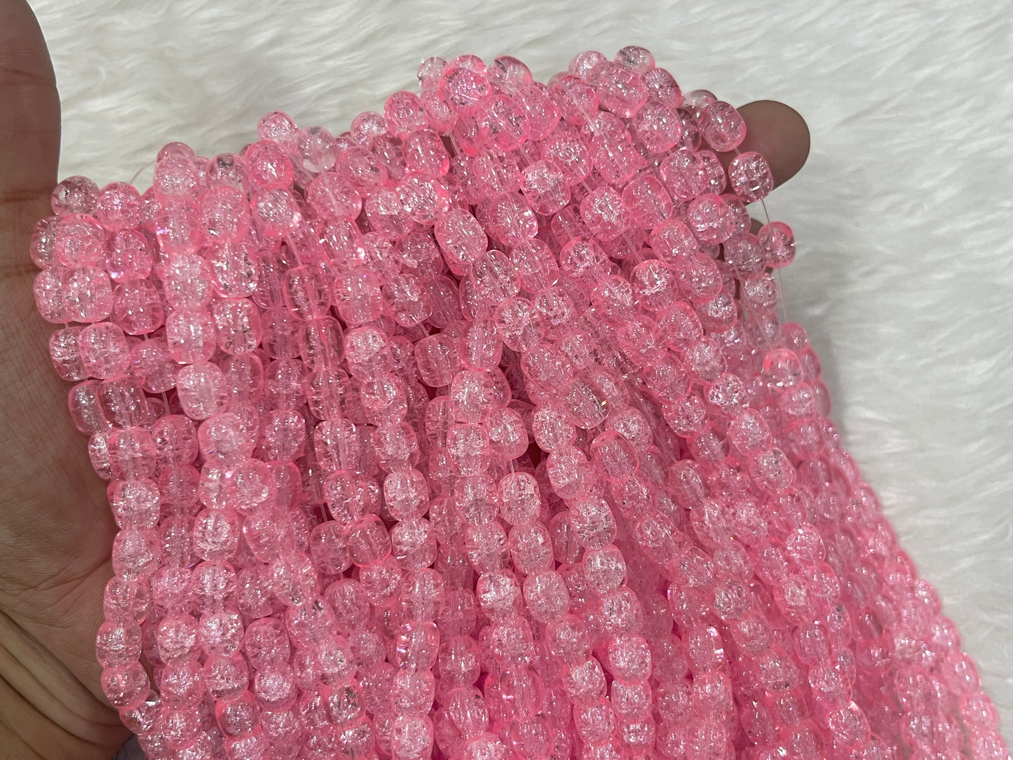 Cylindrical Crackle Beads (8x10 mm)