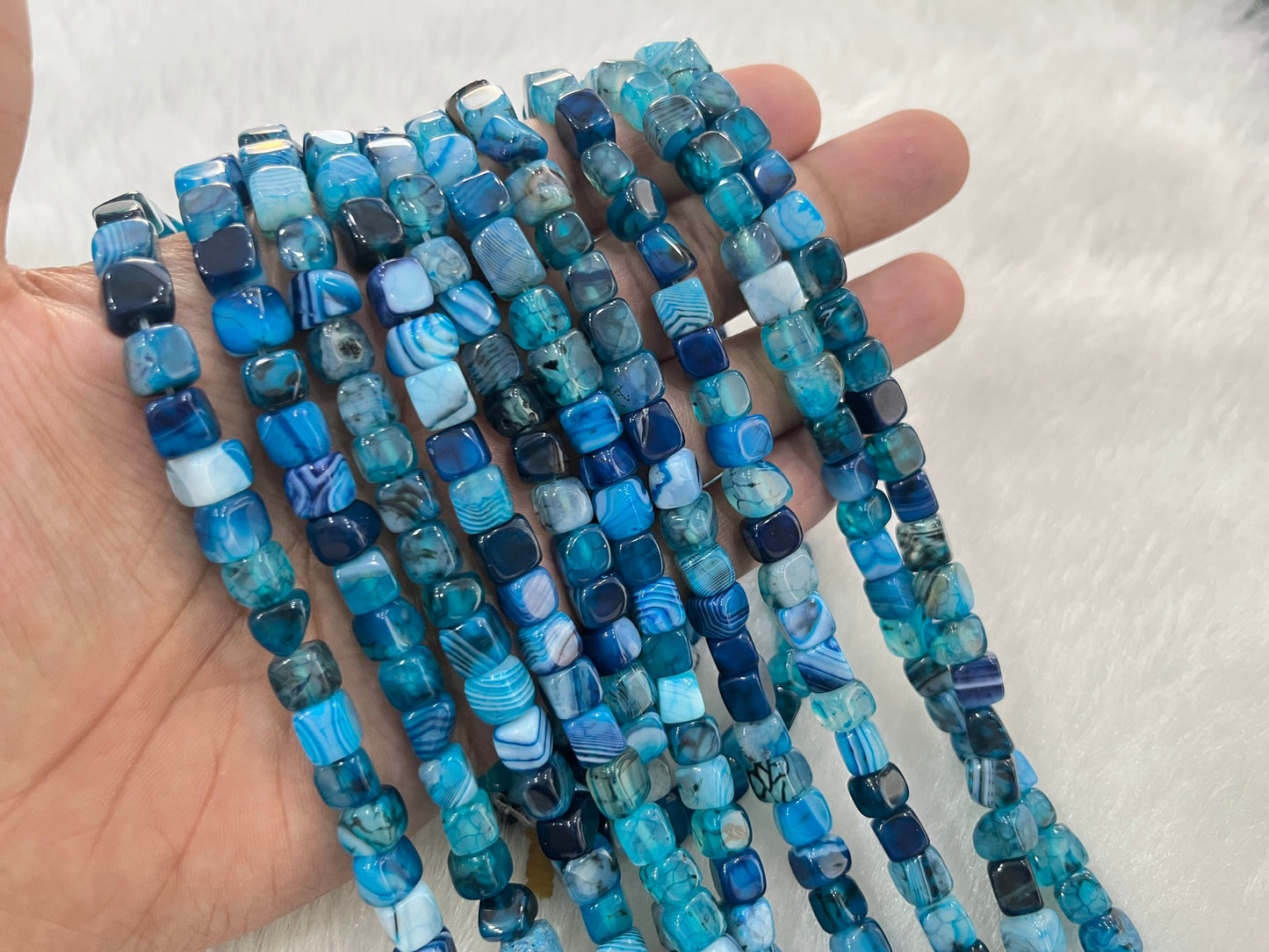 Brazilian Agate Beads (8x8 mm)