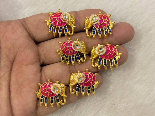 Meenakari Kundan (AGMK147)(25 mm)(12 Pcs)